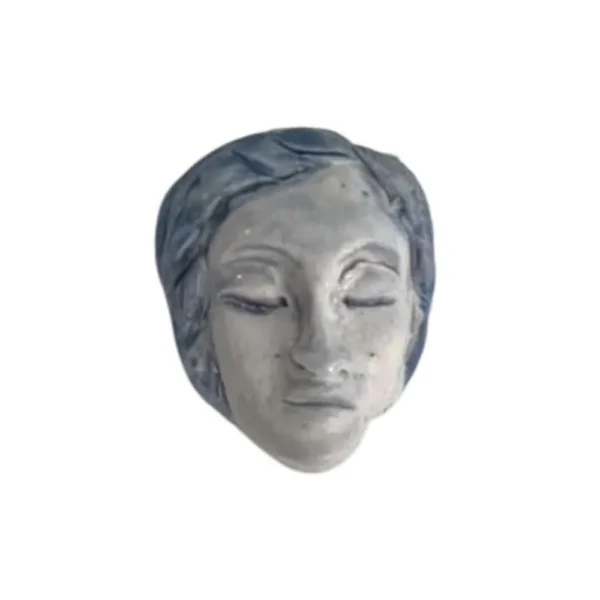Face Brooch – Blue