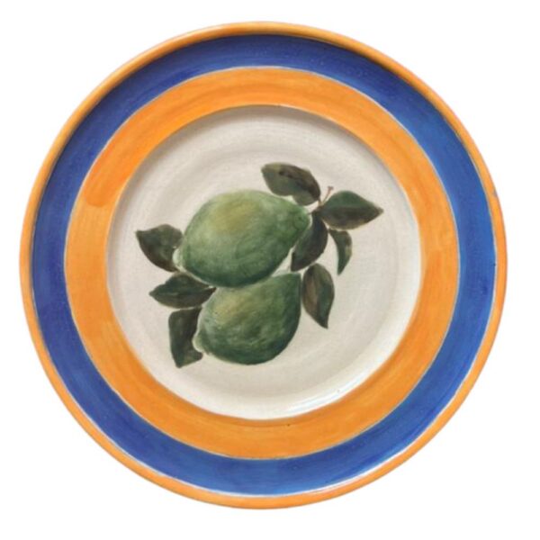 Sicilian Lemon Plate – Orange and Blue