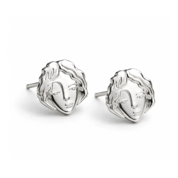 Bilitis Earrings – Large, Silver