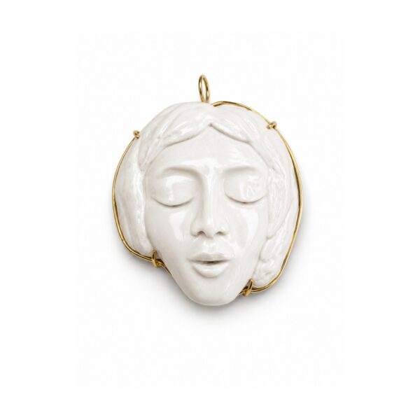 Safo Face Pendant – White, Large