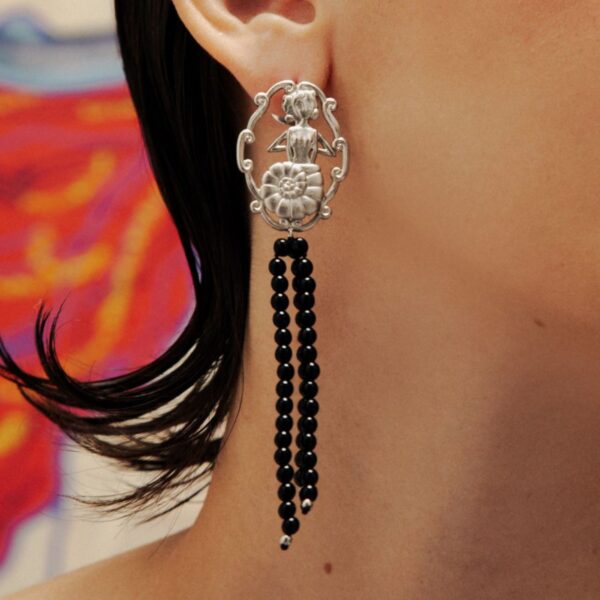 Perfume Embriagador Earrings – Large, Silver