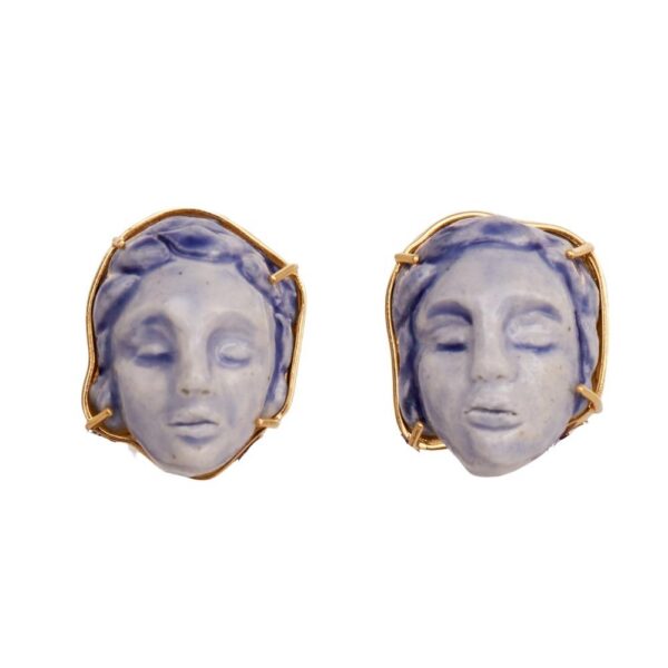 Urânia Face Earrings – Blue, Small